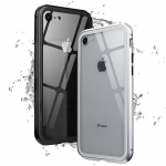 Wholesale iPhone 8 Plus / 7 Plus Fully Protective Magnetic Absorption Technology Transparent Clear Case (Black)